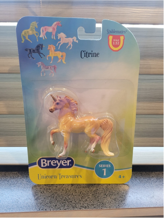 Breyer Other - Breyer Stablemates Unicorn Treasures Citrine Scale 1:32 Series 1 New on Card